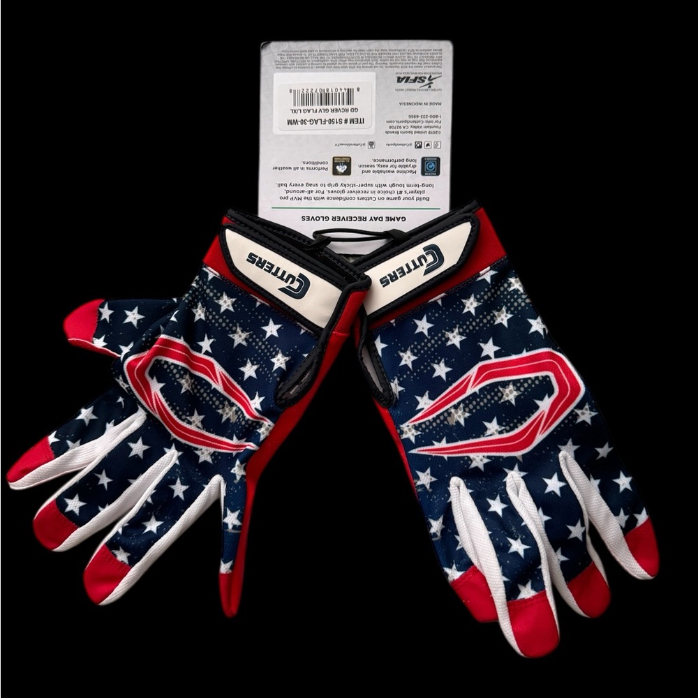 New men’s Cutters Football Super Sticky Grip Gloves L/XL